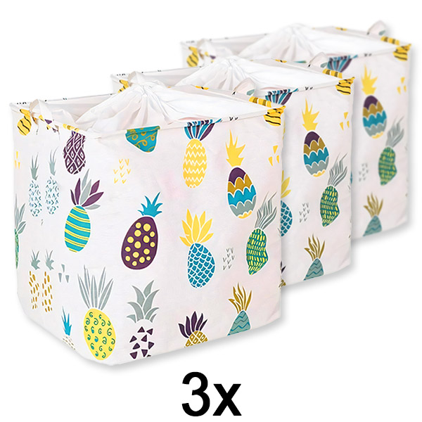 3x Cutie de depozitare pliabilă de dimensiuni mari CLOTHBOX