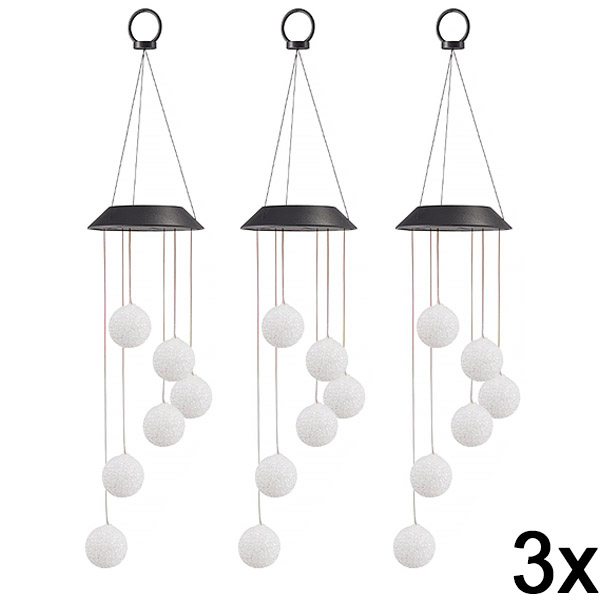 3x Lampă suspendată solară cu LED | AURAWIND
